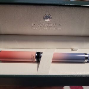 Monteverde Innova Ombre Fusion Charm Fountain Pen Pink Blue Gradient Chrome Trim